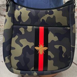 Parker Hyde Tote Crossover Bag Purse Carryon Beach Camouflage Moth Neoprene